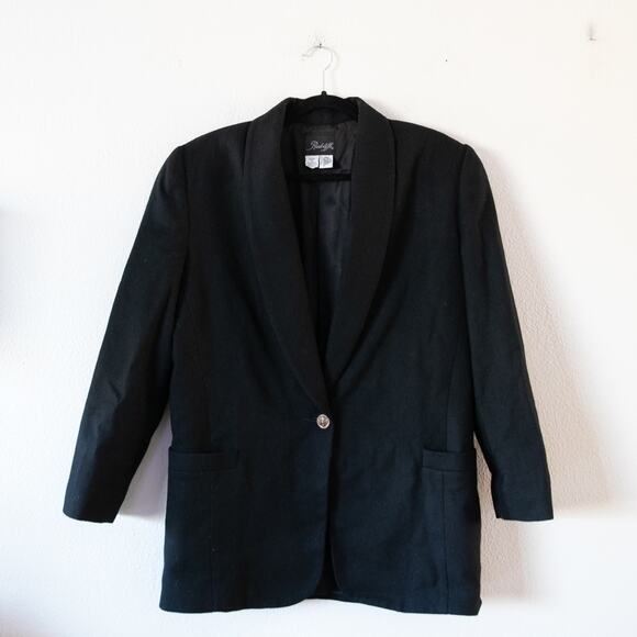 Vintage Radcliffe Women's Black 100% Wool Blazer - Picture 1 of 5